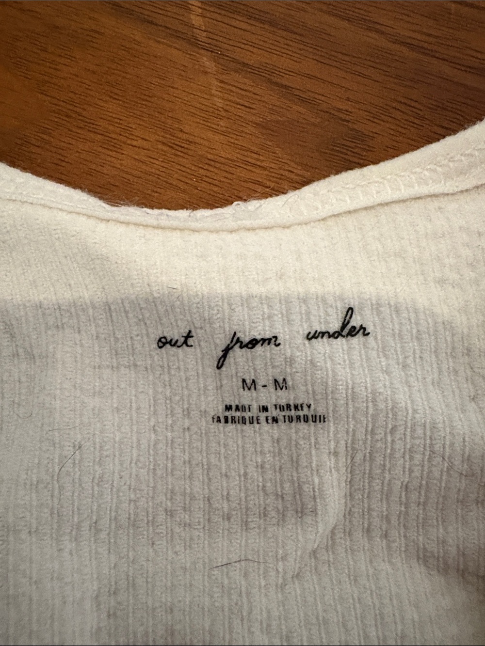 Ivory Deep V Ribbed Cropped Tank Top - Picture 2 of 2